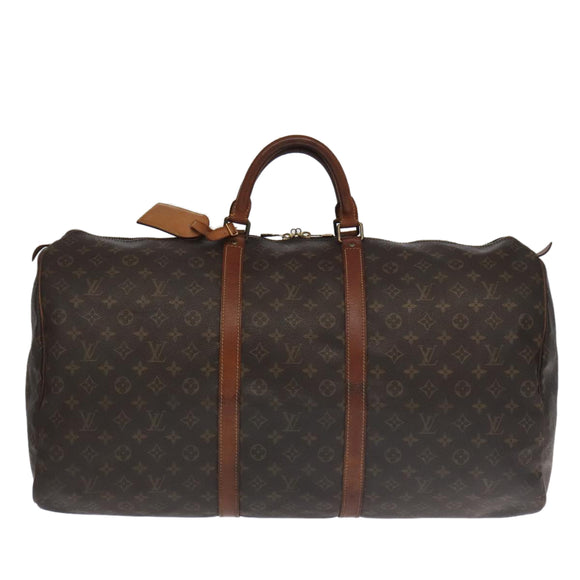 LOUIS VUITTON Monogram Keepall 60 Boston Bag M41422 LV Auth 101571
