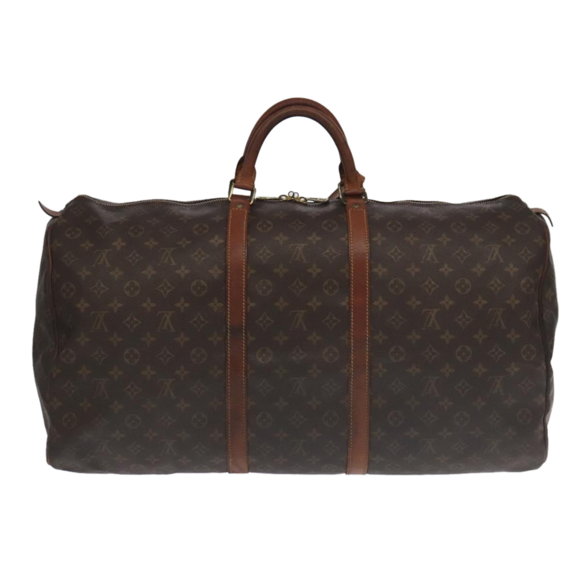 LOUIS VUITTON Monogram Keepall 60 Boston Bag M41422 LV Auth 101571