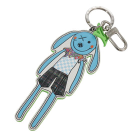 LOUIS VUITTON Porte Cles LV Rabbit Key Ring Leather Blue MP2917 LV Auth 101591