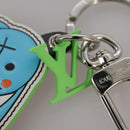 LOUIS VUITTON Porte Cles LV Rabbit Key Ring Leather Blue MP2917 LV Auth 101591-4