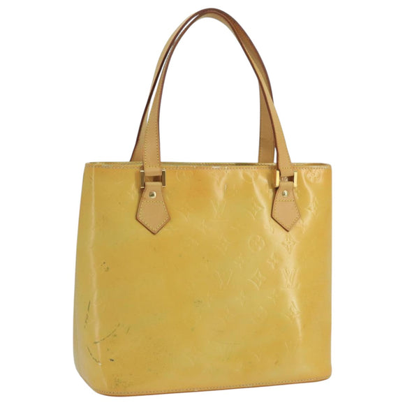 LOUIS VUITTON Monogram Vernis Houston Hand Bag Gris M91053 LV Auth 101664