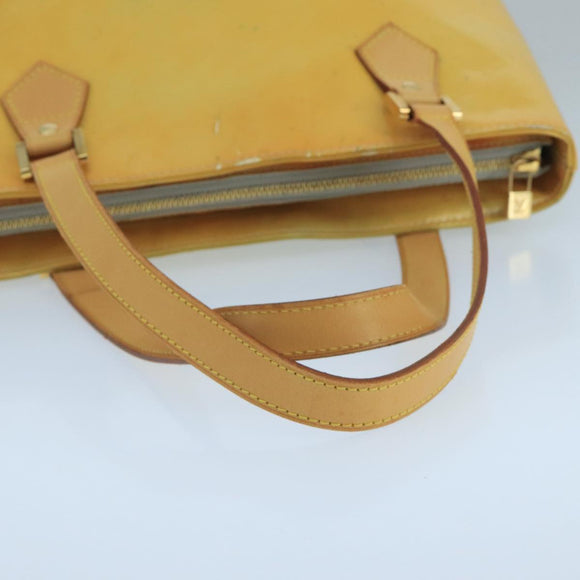 LOUIS VUITTON Monogram Vernis Houston Hand Bag Gris M91053 LV Auth 101664