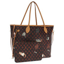 LOUIS VUITTON Catgram Neverfull MM Tote Bag M44441 LV Auth 101672SM-1