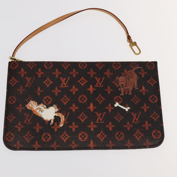 LOUIS VUITTON Catgram Neverfull MM Tote Bag M44441 LV Auth 101672SA