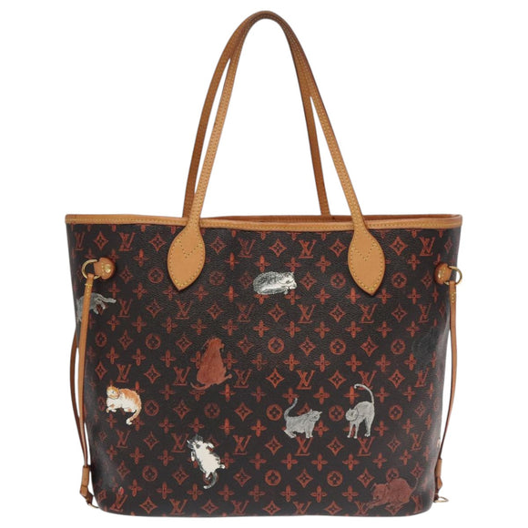 LOUIS VUITTON Catgram Neverfull MM Tote Bag M44441 LV Auth 101672SM