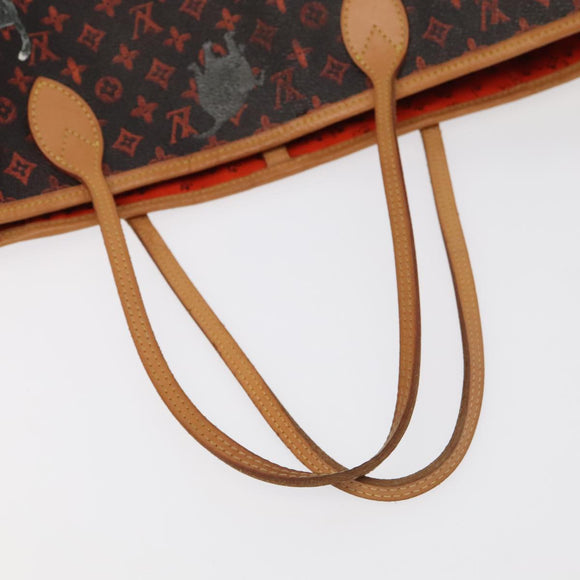 LOUIS VUITTON Catgram Neverfull MM Tote Bag M44441 LV Auth 101672SM