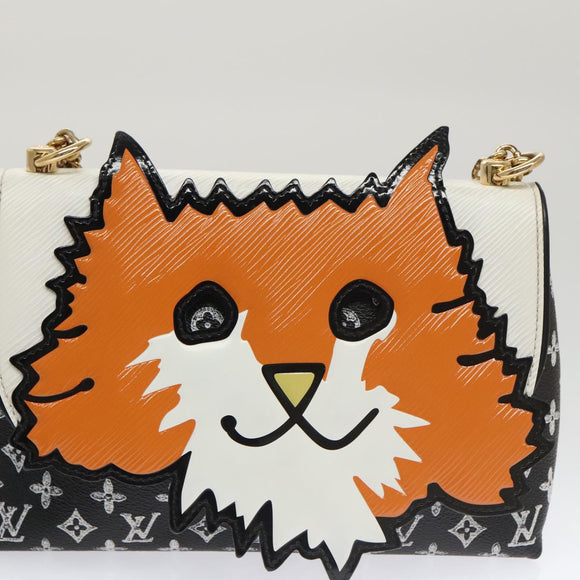 LOUIS VUITTON Catgram Cat Pochette Shoulder Bag Black M52935 LV Auth 101677SAM