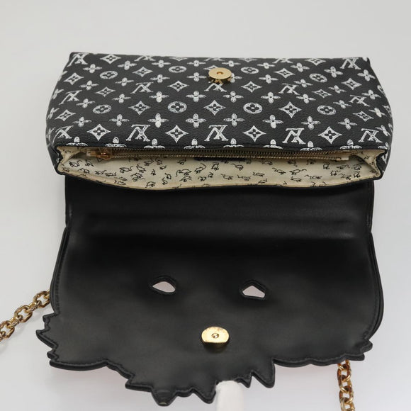 LOUIS VUITTON Catgram Cat Pochette Shoulder Bag Black M52935 LV Auth 101677SA