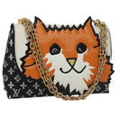 LOUIS VUITTON Catgram Cat Pochette Shoulder Bag Black M52935 LV Auth 101677SAM-1