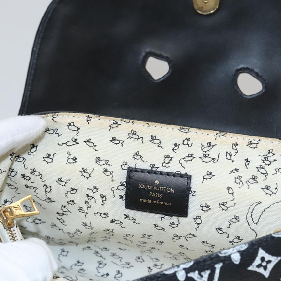 LOUIS VUITTON Catgram Cat Pochette Shoulder Bag Black M52935 LV Auth 101677SAM