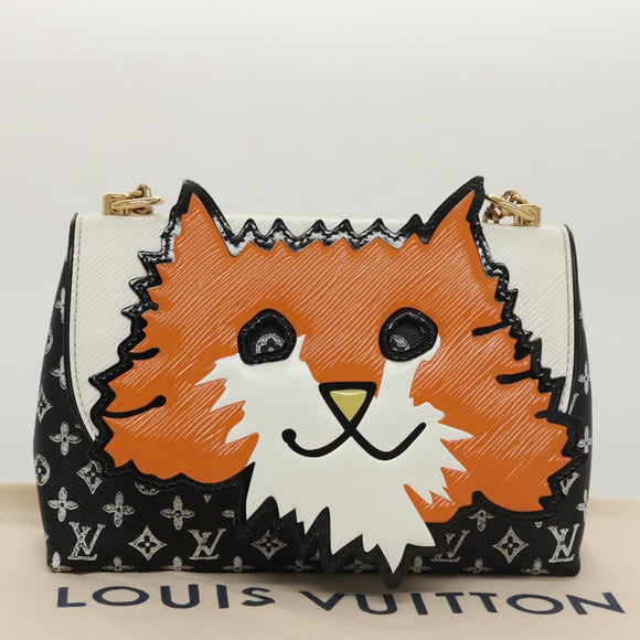 LOUIS VUITTON Catgram Cat Pochette Shoulder Bag Black M52935 LV Auth 101677SA