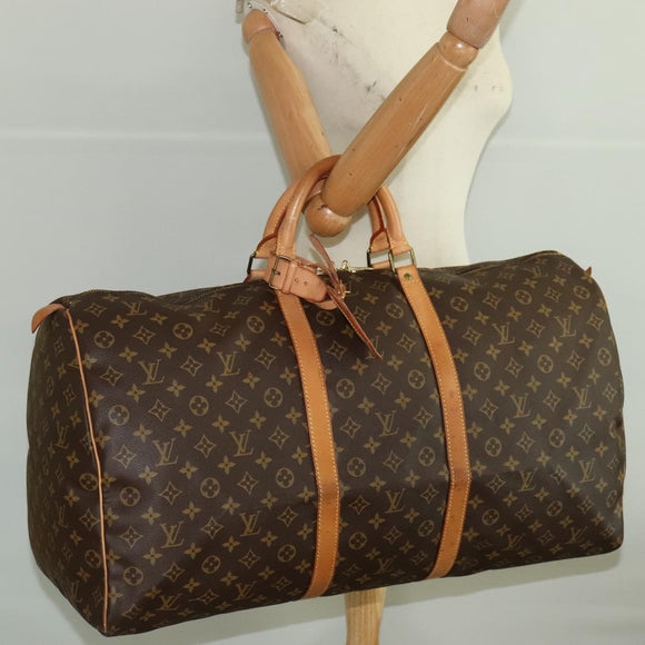 LOUIS VUITTON Monogram Keepall 60 Boston Bag M41422 LV Auth 101679