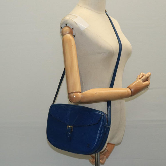 LOUIS VUITTON Epi June Feuille Shoulder Bag Blue M52155 LV Auth 101775