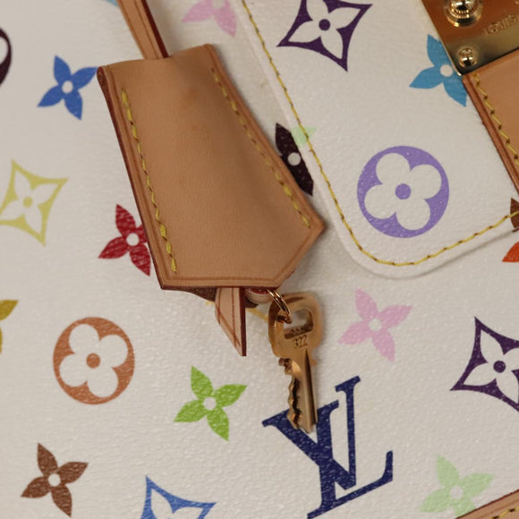 LOUIS VUITTON Monogram Multicolor Alma GM Hand Bag White M40441 LV Auth 101776SM