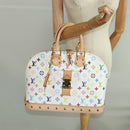 LOUIS VUITTON Monogram Multicolor Alma GM Hand Bag White M40441 LV Auth 101776SM-26