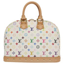LOUIS VUITTON Monogram Multicolor Alma GM Hand Bag White M40441 LV Auth 101776SM-2