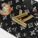 LOUIS VUITTON Monogram Catgram Portefeuille Chain Wallet Black M63888 101778S-18