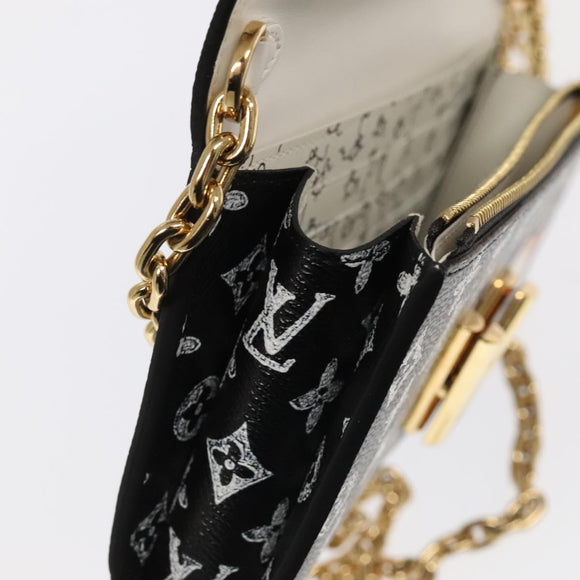 LOUIS VUITTON Monogram Catgram Portefeuille Chain Wallet Black M63888 101778S