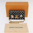 LOUIS VUITTON Monogram Catgram Portefeuille Chain Wallet Black M63888 101778S-12