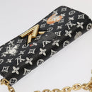 LOUIS VUITTON Monogram Catgram Portefeuille Chain Wallet Black M63888 101778S-6