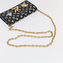 LOUIS VUITTON Monogram Catgram Portefeuille Chain Wallet Black M63888 101778S-7