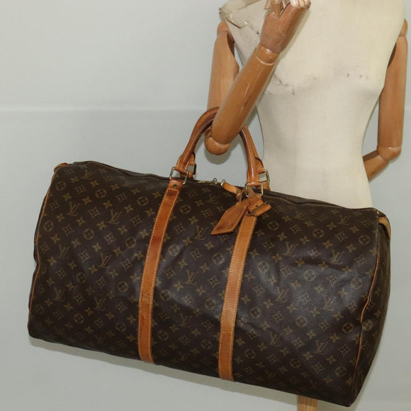 LOUIS VUITTON Monogram Keepall 60 Boston Bag M41422 LV Auth 101788