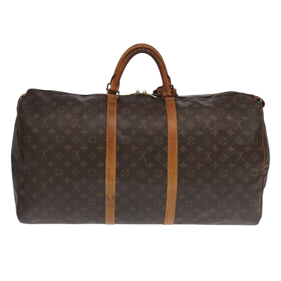 LOUIS VUITTON Monogram Keepall 60 Boston Bag M41422 LV Auth 101788