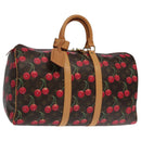 LOUIS VUITTON Monogram Cherry Keepall 45 Boston Tasche M95011 LV Auth 101791SM-1