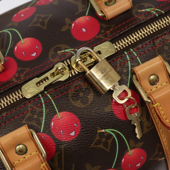 LOUIS VUITTON Monogram Cherry Keepall 45 Boston Tasche M95011 LV Auth 101791SM