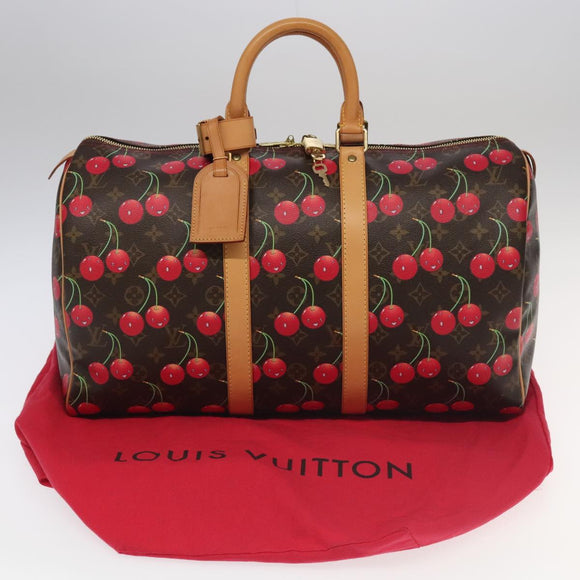 LOUIS VUITTON Monogram Cherry Keepall 45 Boston Tasche M95011 LV Auth 101791SM
