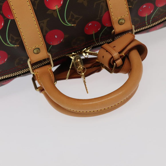 LOUIS VUITTON Monogram Cherry Keepall 45 Boston Tasche M95011 LV Auth 101791SM