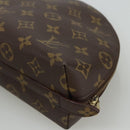 LOUIS VUITTON Monogram Trousse Demi Ronde Cosmetic Pouch M47520 LV Auth 101823-15