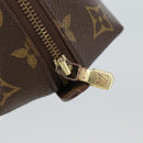 LOUIS VUITTON Monogram Trousse Demi Ronde Cosmetic Pouch M47520 LV Auth 101823-8