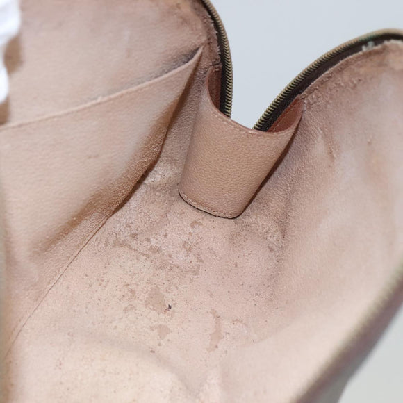 LOUIS VUITTON Monogram Trousse Demi Ronde Cosmetic Pouch M47520 LV Auth 101823