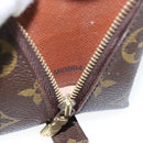 LOUIS VUITTON Monogram Trousse Demi Ronde Cosmetic Pouch M47520 LV Auth 101823-12
