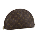 LOUIS VUITTON Monogram Trousse Demi Ronde Cosmetic Pouch M47520 LV Auth 101823-1