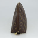 LOUIS VUITTON Monogram Trousse Demi Ronde Cosmetic Pouch M47520 LV Auth 101823-3
