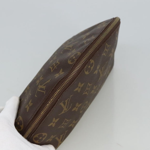 LOUIS VUITTON Monogram Trousse Demi Ronde Cosmetic Pouch M47520 LV Auth 101823