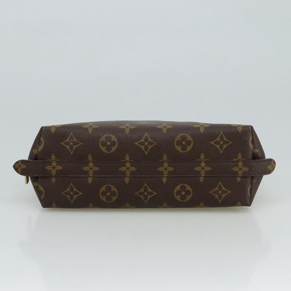 LOUIS VUITTON Monogram Trousse Demi Ronde Cosmetic Pouch M47520 LV Auth 101823