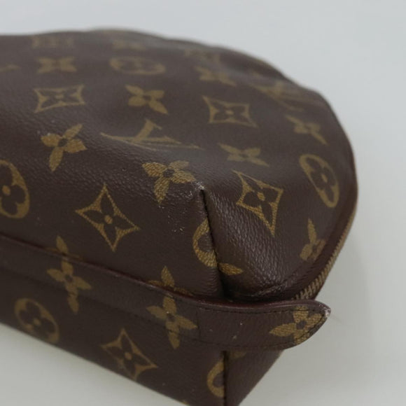 LOUIS VUITTON Monogram Trousse Demi Ronde Cosmetic Pouch M47520 LV Auth 101823