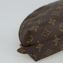 LOUIS VUITTON Monogram Trousse Demi Ronde Cosmetic Pouch M47520 LV Auth 101823-14