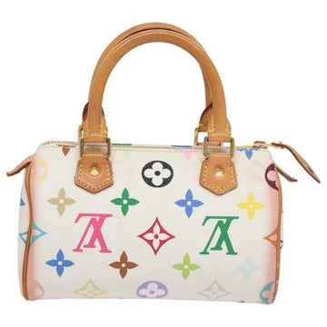 LOUIS VUITTON Monogram Multicolor Mini Speedy Hand Bag White M92645 Auth 101826V - 0