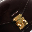 LOUIS VUITTON Vernis Monceau BB Hand Bag 2way Amarante M91580 LV Auth 101839-21
