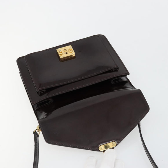 LOUIS VUITTON Vernis Monceau BB Hand Bag 2way Amarante M91580 LV Auth 101839