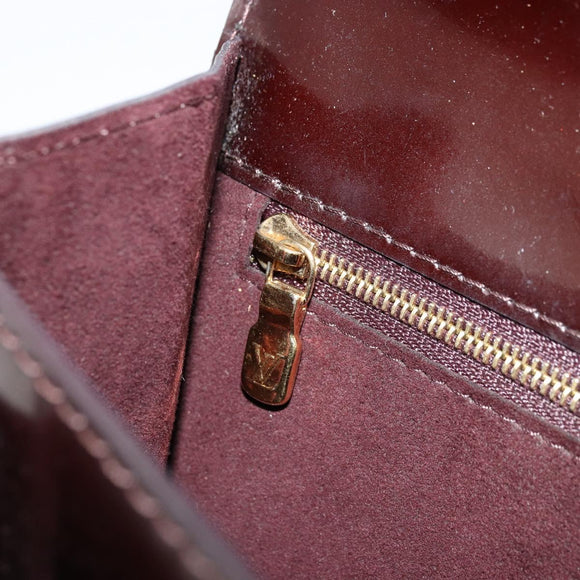 LOUIS VUITTON Vernis Monceau BB Hand Bag 2way Amarante M91580 LV Auth 101839