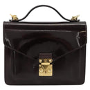 LOUIS VUITTON Vernis Monceau BB Hand Bag 2way Amarante M91580 LV Auth 101839-1