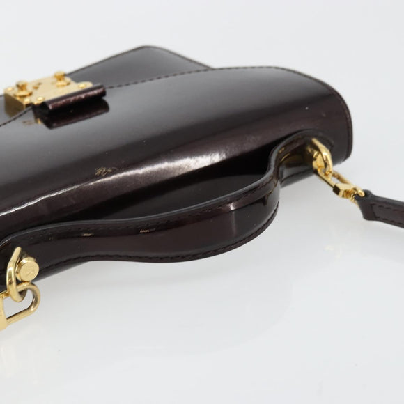 LOUIS VUITTON Vernis Monceau BB Hand Bag 2way Amarante M91580 LV Auth 101839