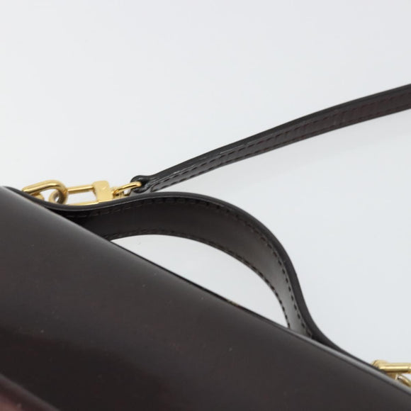 LOUIS VUITTON Vernis Monceau BB Hand Bag 2way Amarante M91580 LV Auth 101839