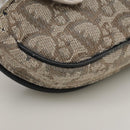 Christian Dior Trotter Canvas Saddle Pouch Navy Gold Auth 101852-16