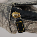 Christian Dior Trotter Canvas Saddle Pouch Navy Gold Auth 101852-9